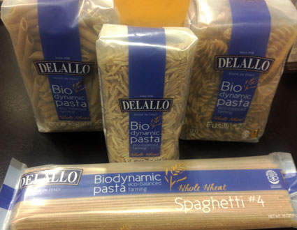 DeLallo Biodynamic Whole Wheat Pastas: Fusilli, Orzo, Penne Rigate, Spaghetti